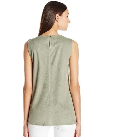 Vince Camuto Faux Suede Top Blouse Size M‎ - Picture 2 of 11